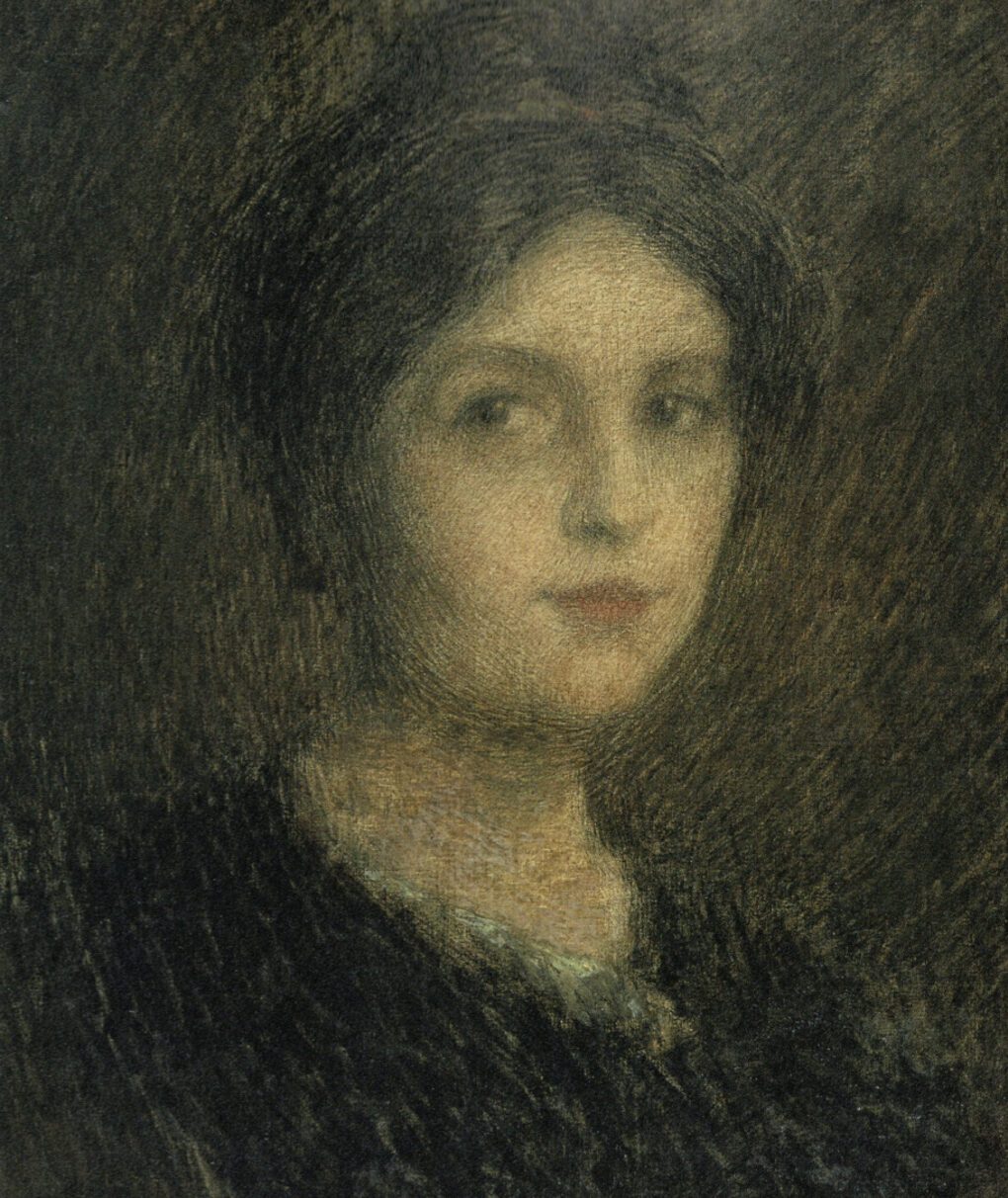 アンリ・ル・シダネル　「カミーユ・ル・シダネルの肖像」1904年　46×38cm