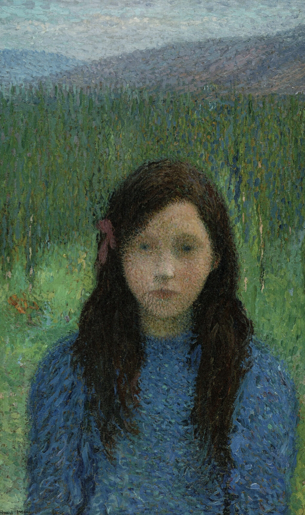 アンリ・マルタン　「青い服を着た少女」1901年　80×51cm