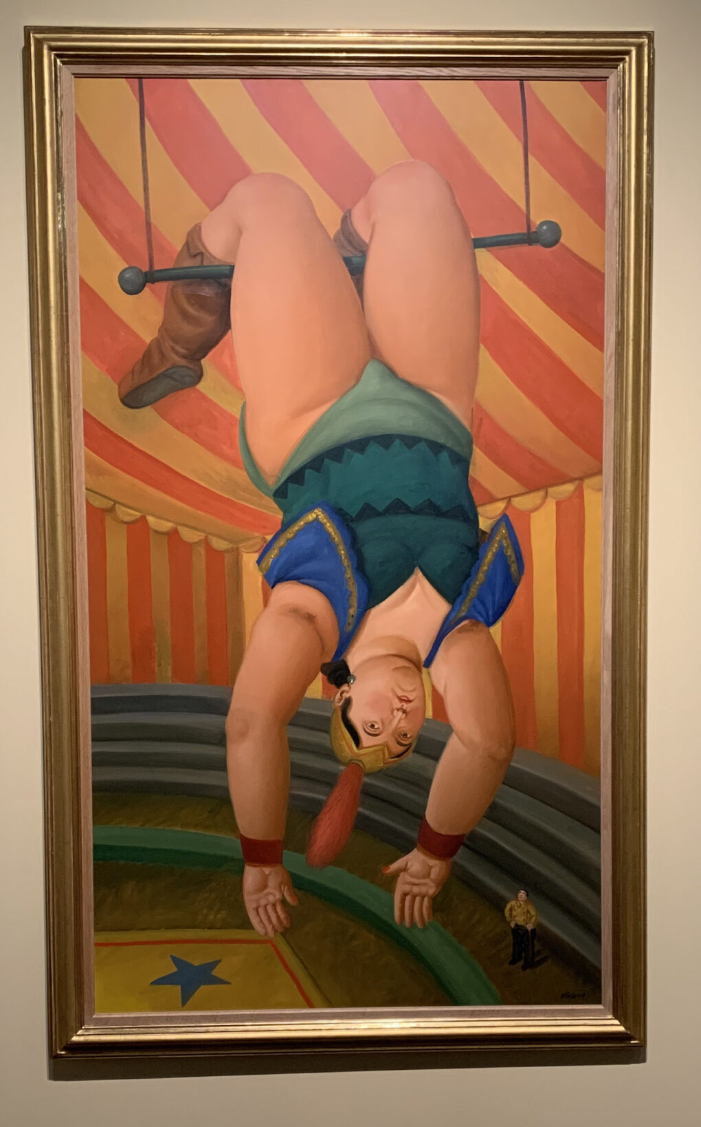 フェルナンド・ボテロ　「空中ブランコ乗り」　2007年　油絵／カンヴァス　　　178×100cm