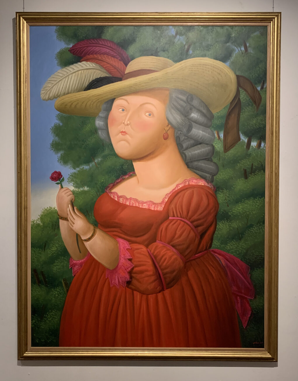 フェルナンド・ボテロ　「マリー＝アントワネット」　2005年　油絵／カンヴァス　　　　205×151cm