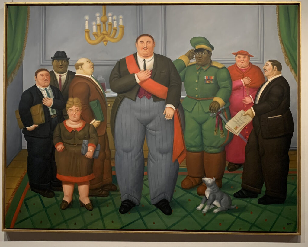 フェルナンド・ボテロ　「大統領と官僚たち」　2011年　油彩/キャンバス　152×197cm