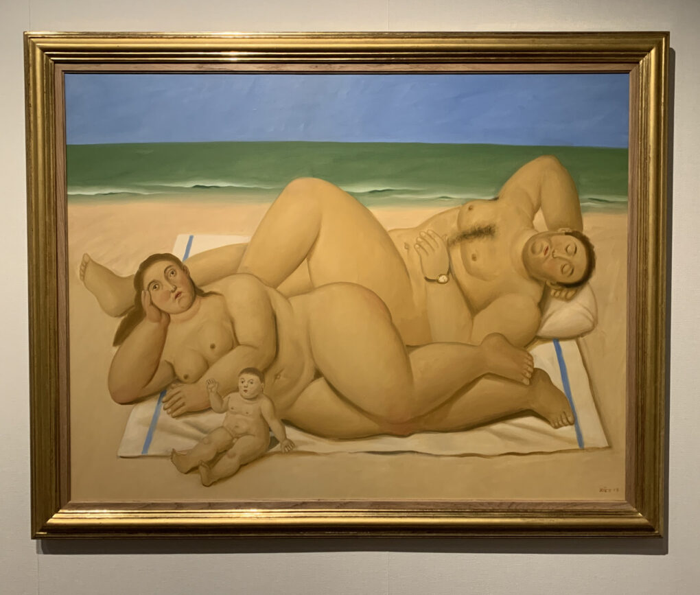 フェルナンド・ボテロ　「ヌーディスト・ビーチ」　2009年　油彩/キャンバス　98×128cm