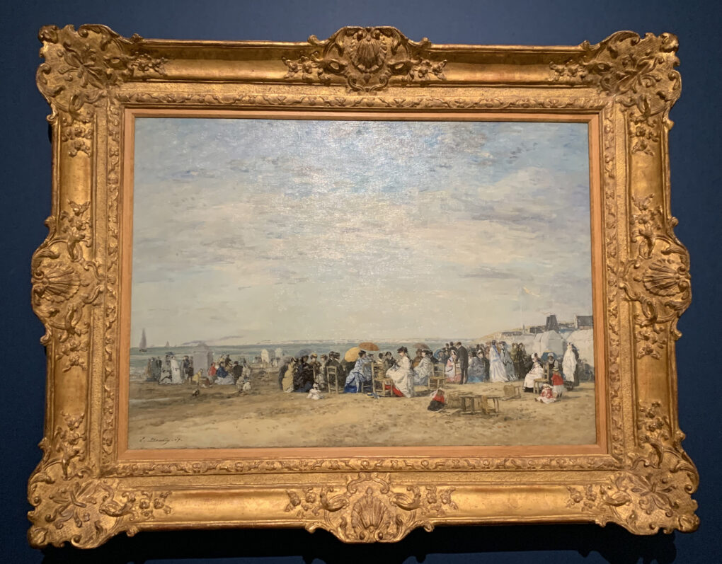 ウジェーヌ・ブーダン　　「トルーヴィルの浜」　1867年　国立西洋美術館