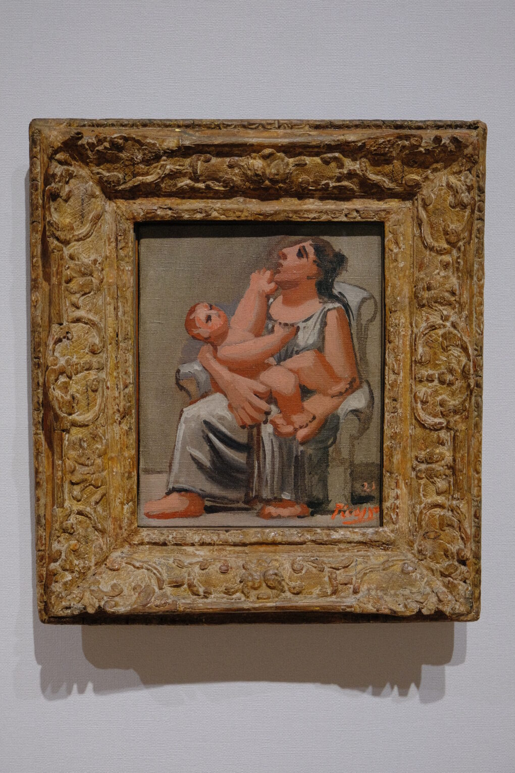 PICASSO 　母子像　　油絵/カンヴァス　1921 　27.５×21.８　ひろしま美術館