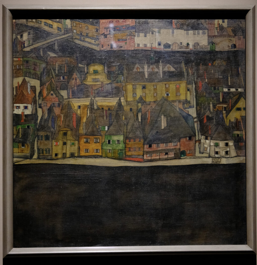 Egon schiele エゴン・シーレ　小さな街Ⅲ　1913年　油彩/カンヴァス　レオポルド美術館蔵