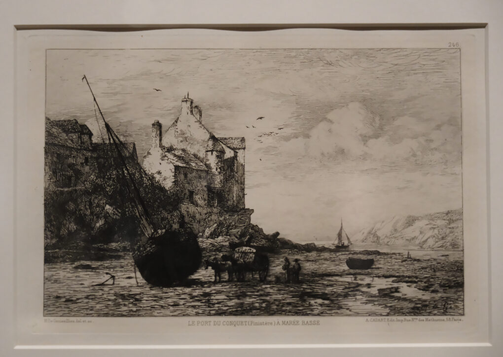 マルセラン・ド・グロワゼイエ　《コンケの港》　1874年　エッチング　町田市立国際版画館