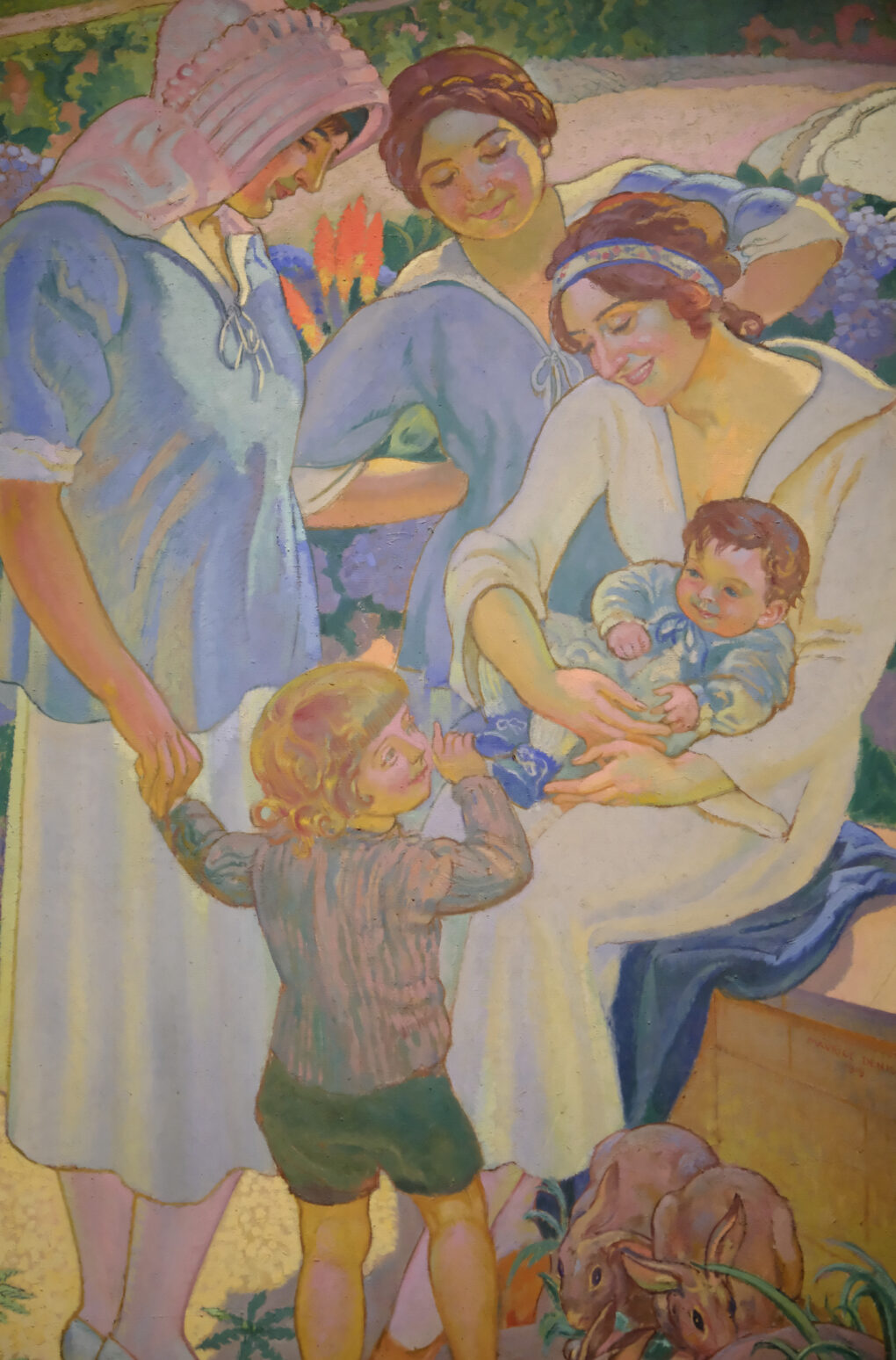 リュシアン・シモン　《庭の集い》  1919年　油彩、カンヴァス　国立西洋博物館（松方コレクション）