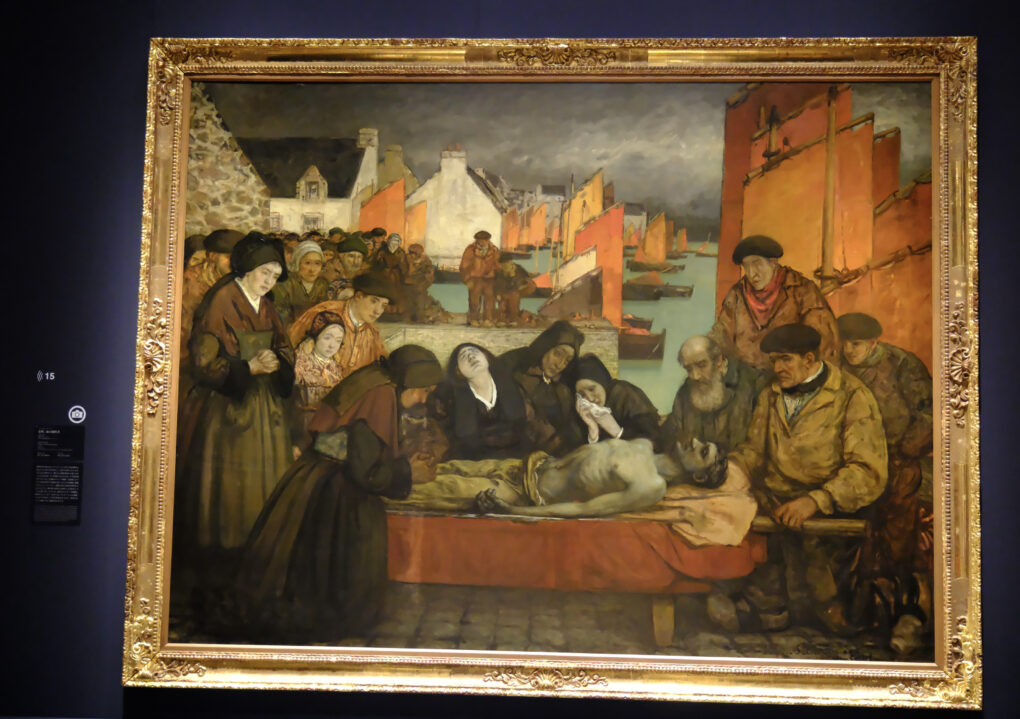 シャルル・コッテ　《悲嘆、海の犠牲者》  1908年　油彩、カンヴァス　国立西洋美術館（松方コレクション）