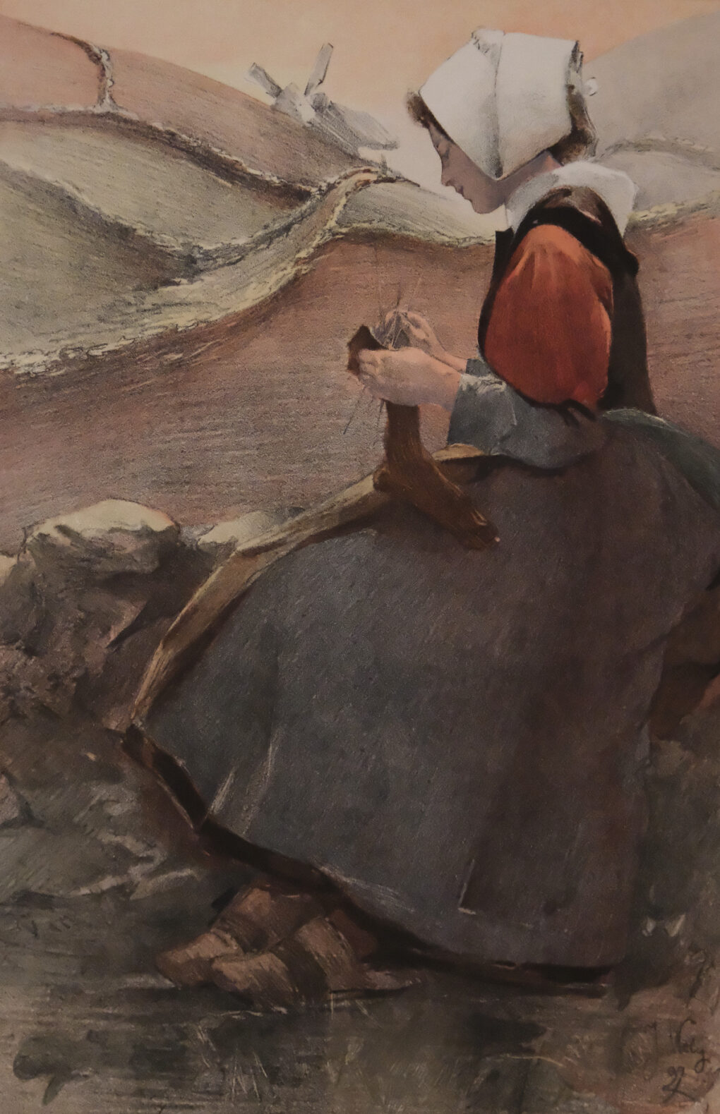 ジャック・ウェリー　《荒野の花》　1897年　カラー・リトグラフ　町田市立国際版画館