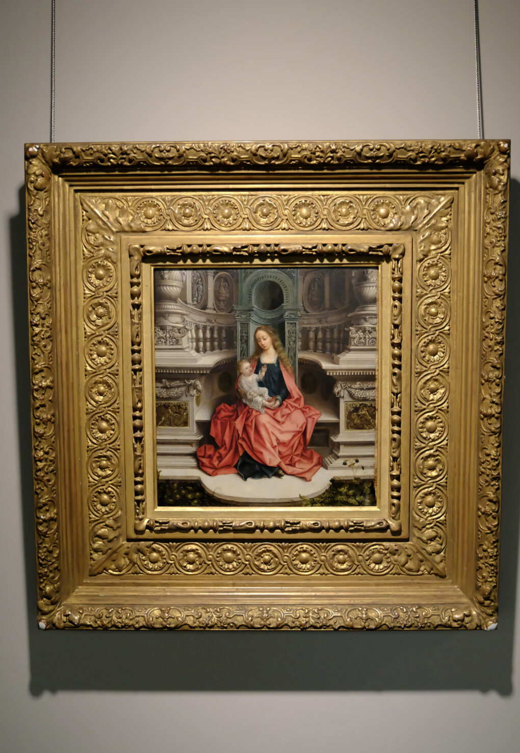アドリアーン・イーゼンブラントに帰属　　《王座の聖母子》　1510年　油彩/板