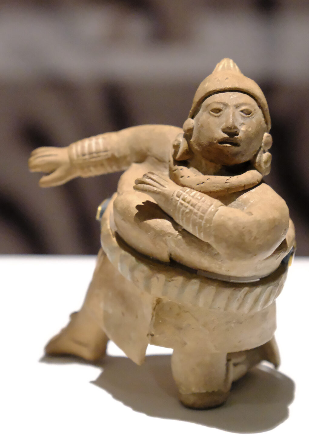 球技をする人の土偶　マヤ文明　600〜950年　ハイナ出土　メキシコ国立人類学博物館