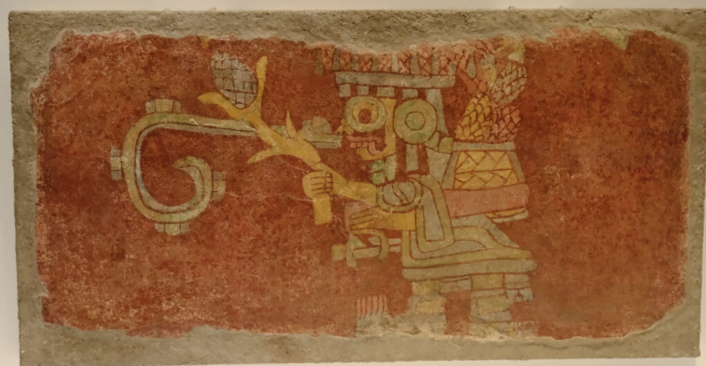嵐の神の壁画　テオティワカン文明　350〜５50年　テオティワカン、サクアラ出土　メキシコ国立人類博物館