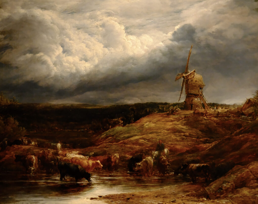 ジョン・リネル　風景（風車）　1844年　テート美術館展　新国立美術館