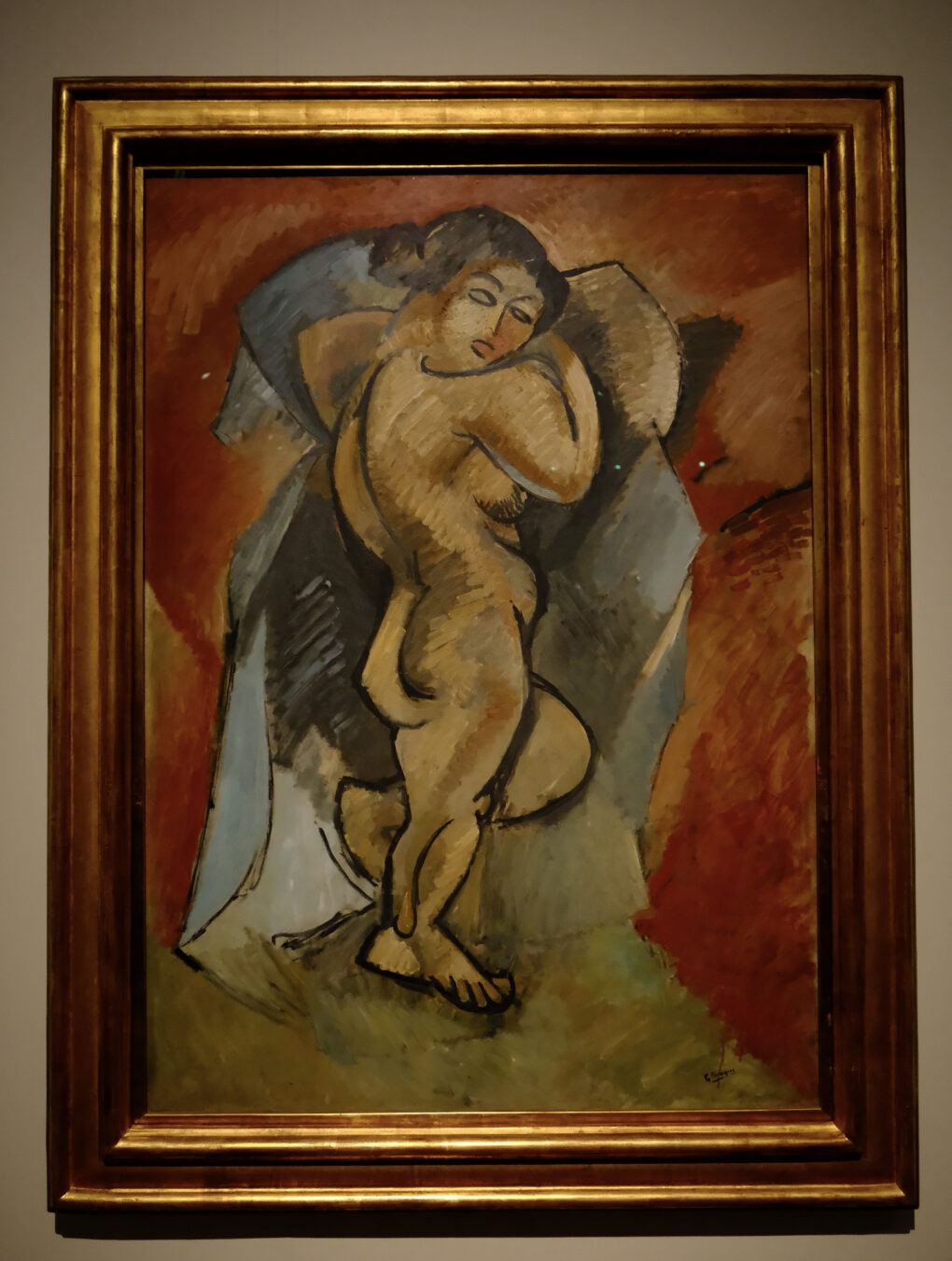 キュビスム展　ジョルジュ・ブラアック　大きな裸婦　1907年　ポンピドゥーセンター　